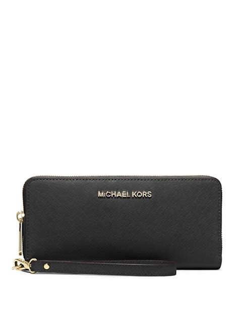 michael michael kors leather continental wristlet|Michael Kors mother's day purse.